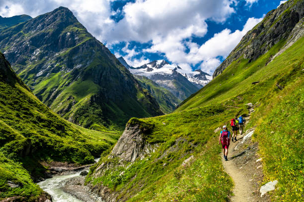 A view of the Swiss Alps Bernese Oberland peaks.